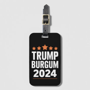 Étiquette À Bagage Trump Burgum pour l'élection présidentielle améric