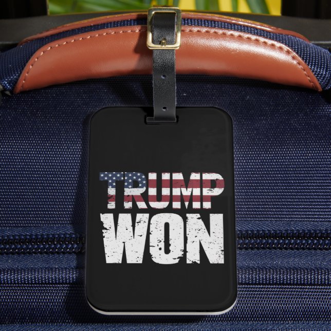Étiquette À Bagage Trump remporte la 47e élection présidentielle amér (Insitu Rectoal 2)