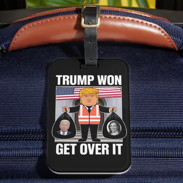 Étiquette À Bagage Trump remporte l'élection Maga Won 2024 (Insitu Rectoal 2)