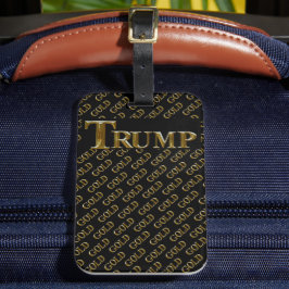 ÉTIQUETTE À BAGAGE TRUMP USA  GOLD 