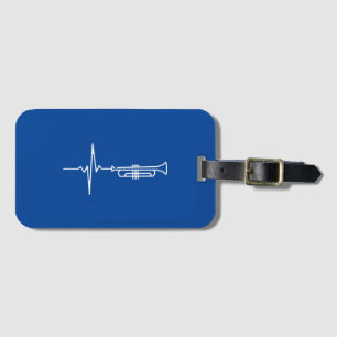 Étiquette À Bagage Trumpet Heartbeat Trumpet Player Cadeau