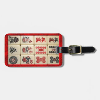 Étiquette À Bagage Tuiles de Mahjong