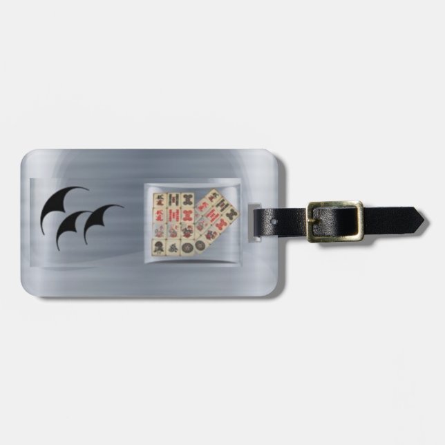 Étiquette À Bagage Tuiles de Mahjong (Devant horizontal)