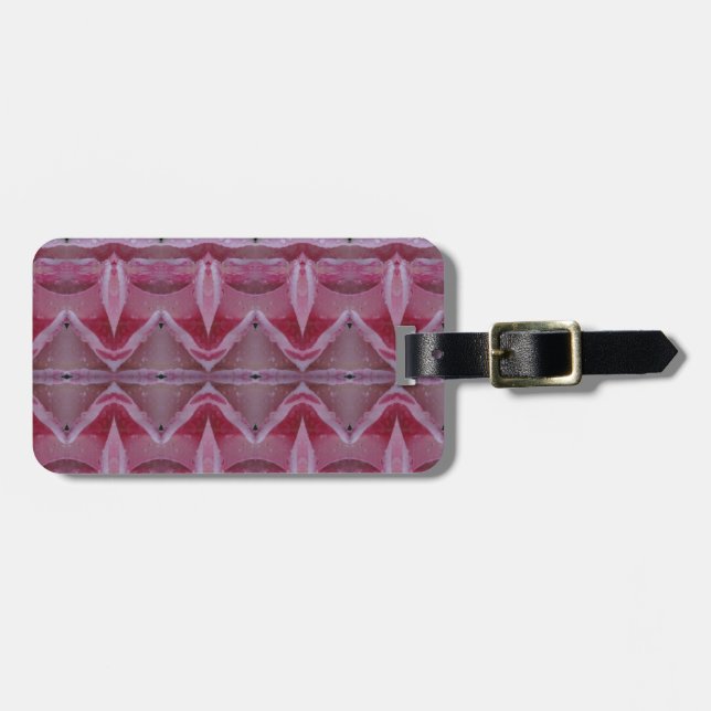 Étiquette À Bagage Tulip Rose Ikat Aussi (Devant horizontal)