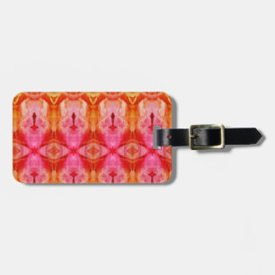 Étiquette À Bagage Tulipe rose Ikat 4 X 1974