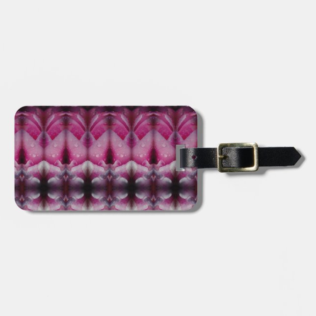 Étiquette À Bagage Tulipe rose Ikat 5 Recoleta (Devant horizontal)