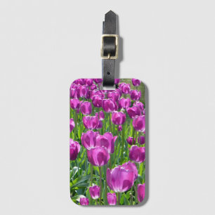 Étiquette À Bagage Tulipes pourpres