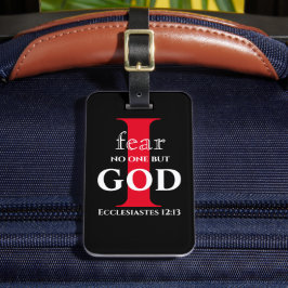 Étiquette À Bagage Typographie Bible Verset ● Je Ne Crainte Personne 