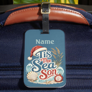 Étiquette À Bagage Typographie de Noël Côtière C'est la Saison de la