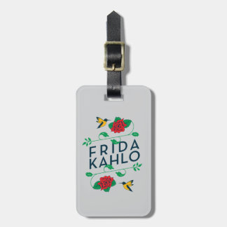 Étiquette À Bagage Typographie florale de Frida Kahlo |
