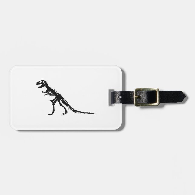 Étiquette À Bagage Tyrannosaurus Skeleton - Choisir la couleur arrièr (Devant horizontal)