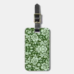 Étiquette À Bagage Un damas à fleurs antique