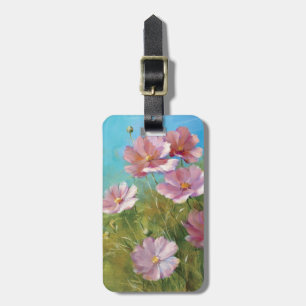 Étiquette À Bagage Un jardin floral rose