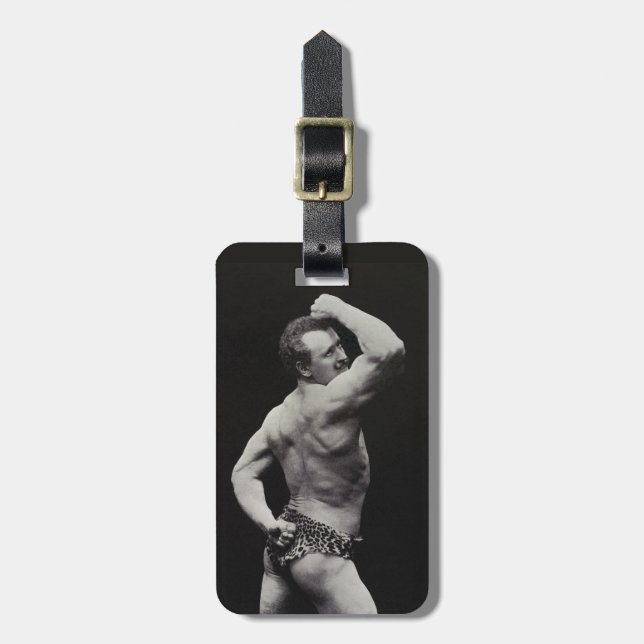Étiquette À Bagage Un nouvel article de StrongMen Eugen Sandow Bodybu (Devant Vertical)