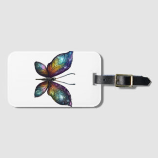 Étiquette À Bagage Un papillon coloré aux ailes semblables à une gala