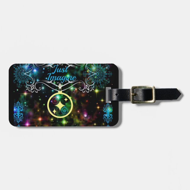 Étiquette À Bagage Une étiquette de bagage. (Devant horizontal)