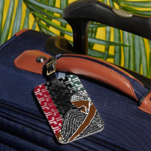 Étiquette À Bagage Une femme noire africaine avec un foulard