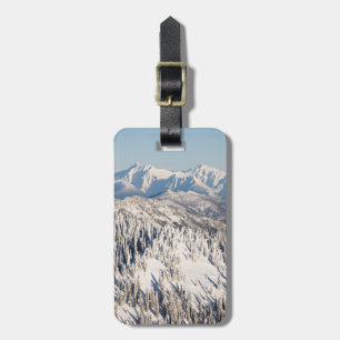 Étiquette À Bagage Une vue pittoresque des montagnes et des arbres de