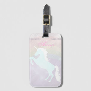 Étiquette À Bagage unicorn fantasy pinand purple