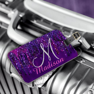 Étiquette À Bagage Unicorn rose mou Déchets de Parties scintillant mo