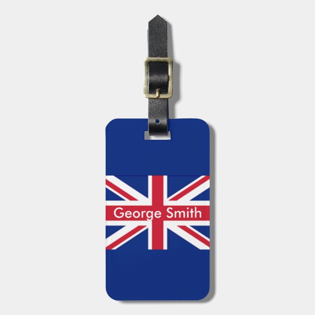 Étiquette À Bagage Union Jack personnalisé (Devant Vertical)
