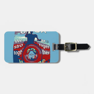 Étiquette À Bagage United in Hope : Stronger Together - USA Art Print