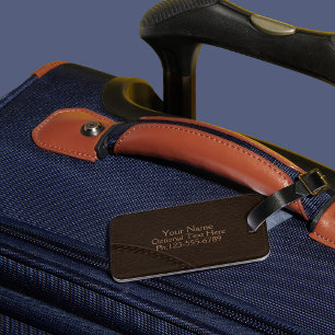 Étiquette À Bagage Upholstère en cuir Brown Faux