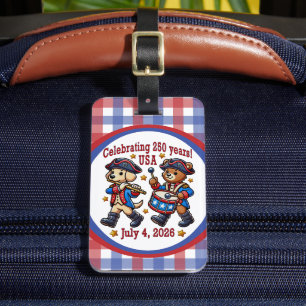 Étiquette À Bagage USA 250th Anniversary Souvenir - Patriotique