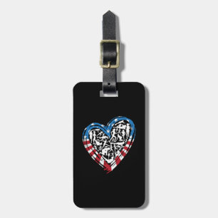 Étiquette À Bagage USA Flag American Runner - Runt Heart