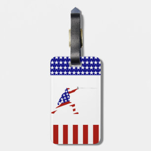 Étiquette À Bagage USA Patriotique clôture En Garde Sports