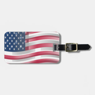 Étiquette À Bagage USA Unites : Stripes & Stars en Gras Design