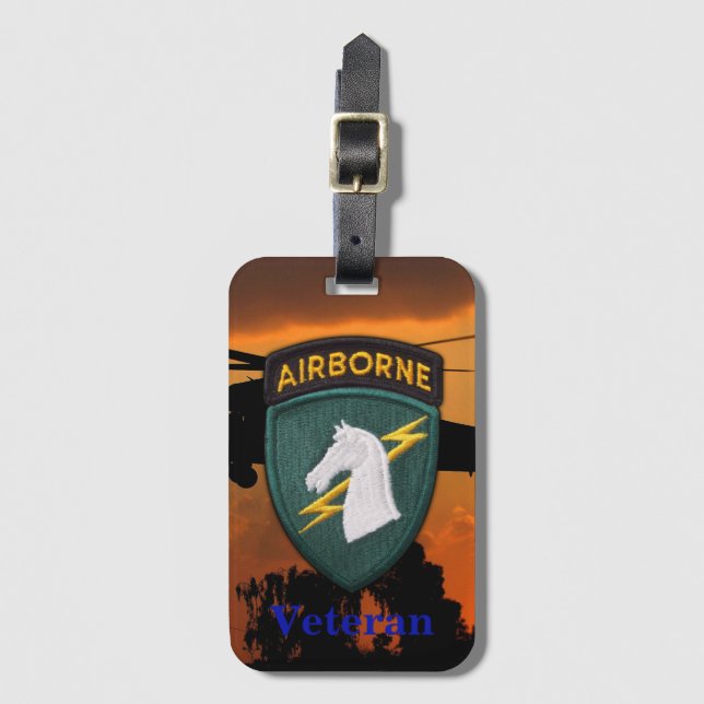 Étiquette À Bagage USASOC 1er opérations spéciales SOCOM vétérans pat (Devant Vertical)