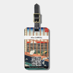 Étiquette À Bagage Utagawa Hiroshige - Champs de riz Asakusa - Code Q