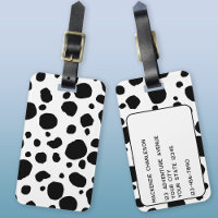 Vache amusante Imprimé noir et blanc Personnalisé