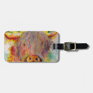Étiquette À Bagage Vache des montagnes