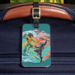 Étiquette À Bagage Vague marémotrice Aquaman & Black Manta