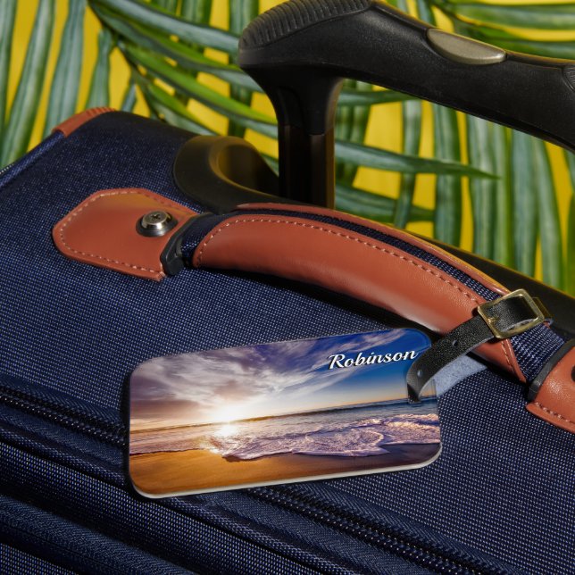 Étiquette À Bagage Vagues de plage personnalisées (Insitu Rectoal 3)
