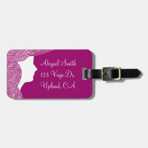 Étiquette À Bagage Vagues d'empreinte manuscrite