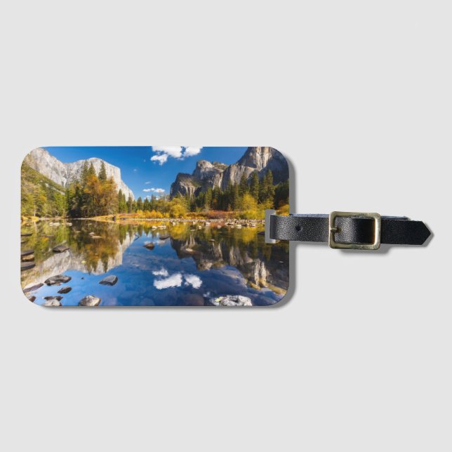 Étiquette À Bagage Vallée de Yosemite dans l'automne (Devant Horizontal)