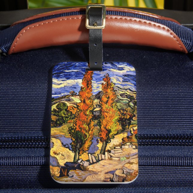 Étiquette À Bagage Van Gogh - Deux peupliers sur une colline (Insitu Rectoal 2)