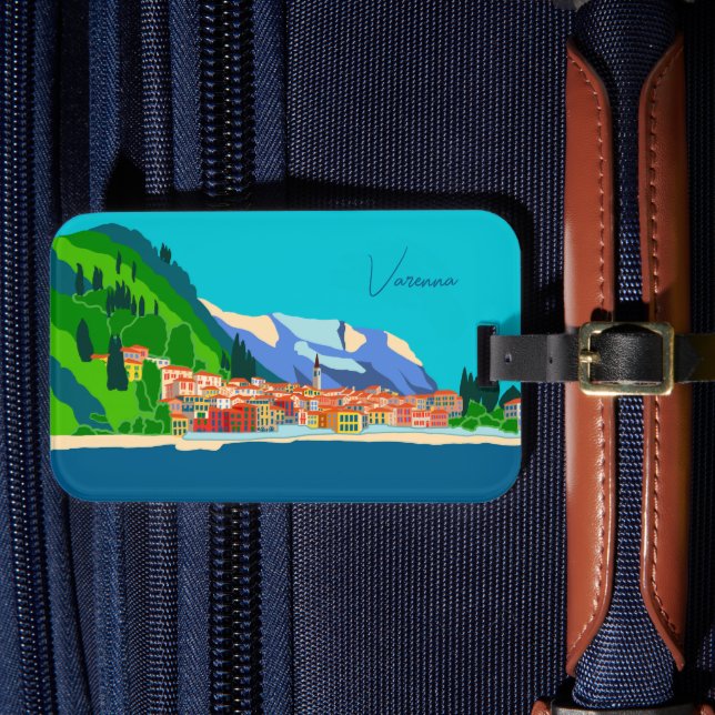 Étiquette À Bagage Varenna Como Italie Illustration Voyage (Insitu Rectoal 4)