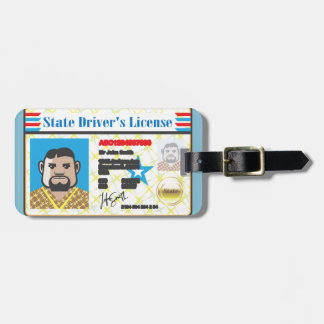 Étiquette À Bagage Vecteur de carte d'identité à photo d'homme du