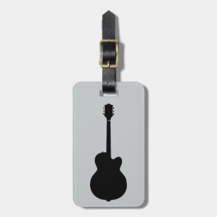 Étiquette À Bagage vecteur de guitare rocheuse