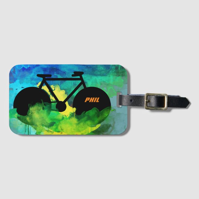 Étiquette À Bagage Vélo cool graphisme (Devant Horizontal)
