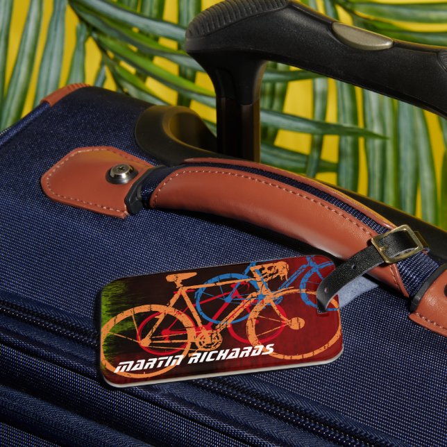 Étiquette À Bagage vélo cool, vélo personnalisé (Insitu Rectoal 3)