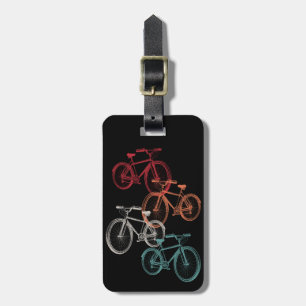Étiquette À Bagage Vélos colorés