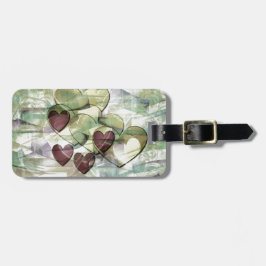 Étiquette À Bagage Vert doux des cadeaux | de coeur