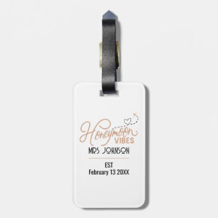 Étiquette À Bagage Vibes de lune de miel Cadeau Mariage