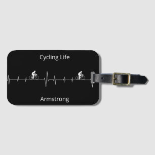 Étiquette À Bagage Vie cyclable, Heartbeat personnalisable