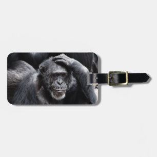 Étiquette À Bagage Vieux Chimpanzé étiquette de bagage personnalisée